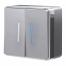 W5020106 Выключатель двухклавишный с подсветкой Gallant (серебряный)
