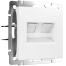 W1181161 Розетка двойная Ethernet RJ-45 (белый матовый)