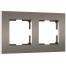 W0022963 Рамка на 2 поста Slab (бронза матовый)