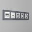 W1191109 Накладка для двойной розетки Еthernet RJ-45 (серебряный рифленый)