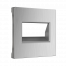 W1191109 Накладка для двойной розетки Еthernet RJ-45 (серебряный рифленый)