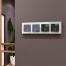 WL07-SW-2G-2W-LED Выключатель двухклавишный проходной с подсветкой (серо-коричневый)