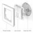 WL07-SW-2G-2W-LED Выключатель двухклавишный проходной с подсветкой (серо-коричневый)