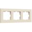 W0032962 Рамка на 3 поста Slab (айвори матовый)